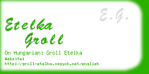 etelka groll business card